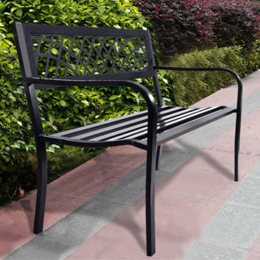 Black modern outdoor online bench